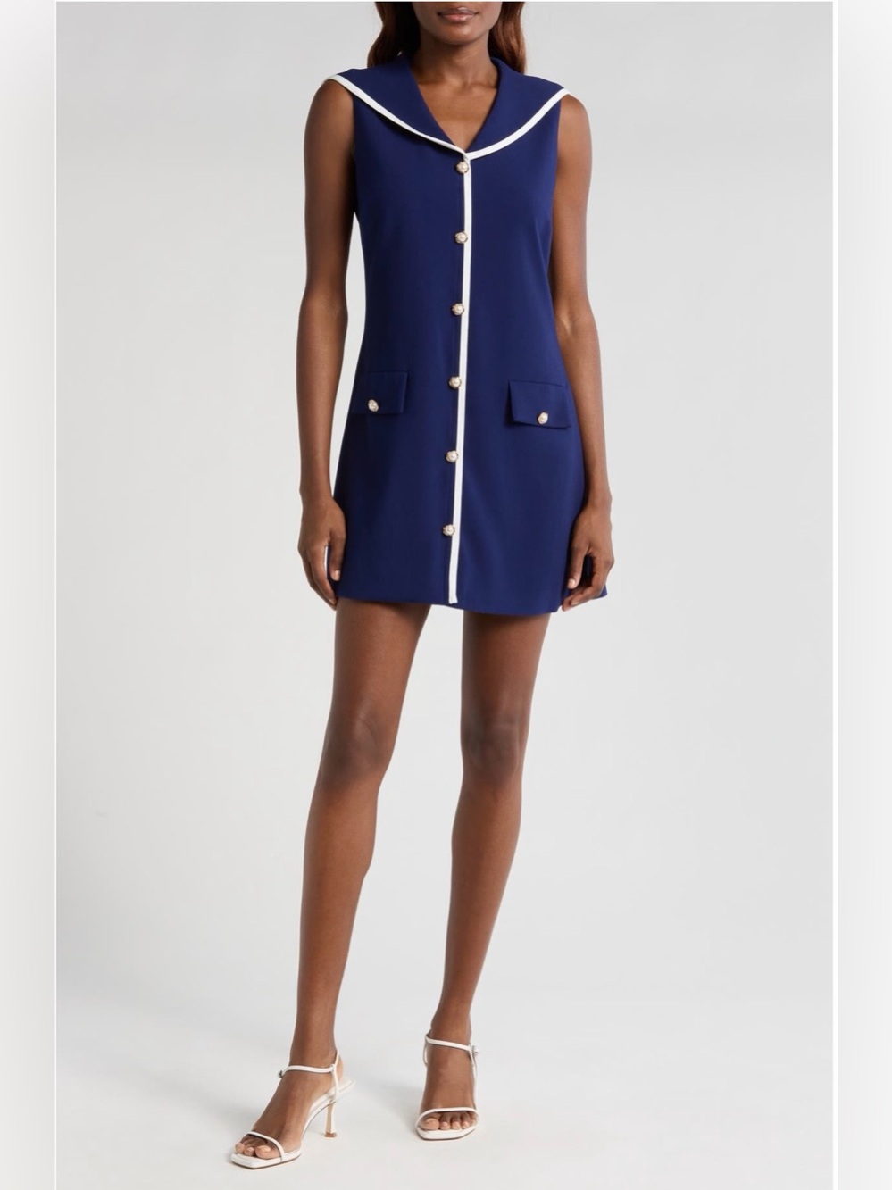 NWOT WAYF Set Sail Navy Blue Minidress Size XL - Picture 3 of 8